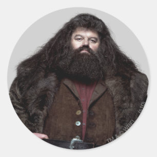 Pegatina Redonda Hagrid y Dog