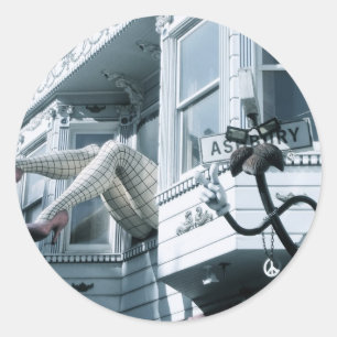 Pegatina Redonda Haight-Ashbury