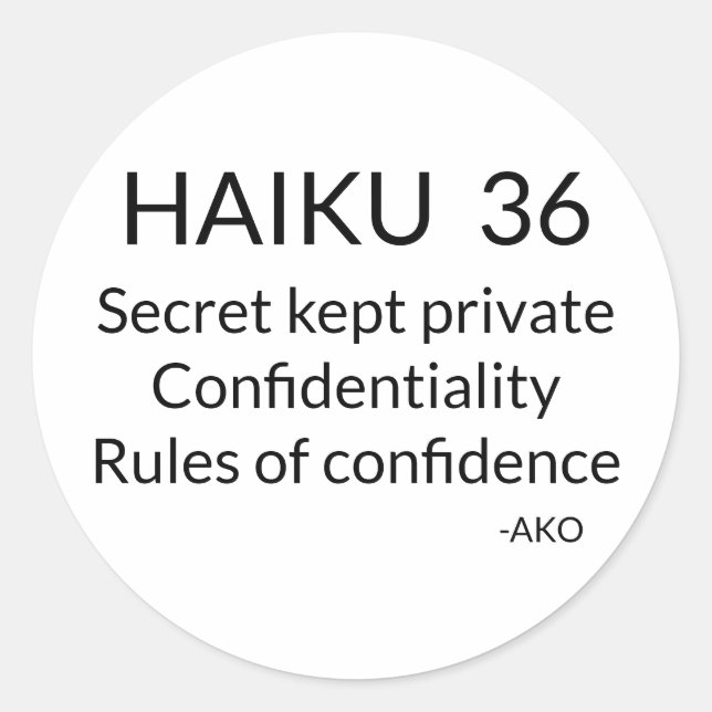 PEGATINA REDONDA HAIKU 36 (Anverso)