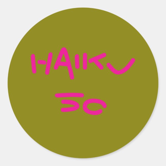 PEGATINA REDONDA HAIKU 50 (Anverso)
