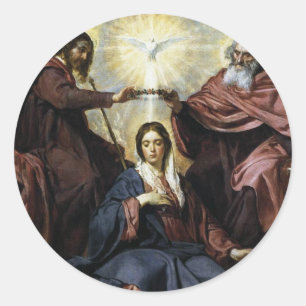 PEGATINA REDONDA HAIL HOLY QUEEN