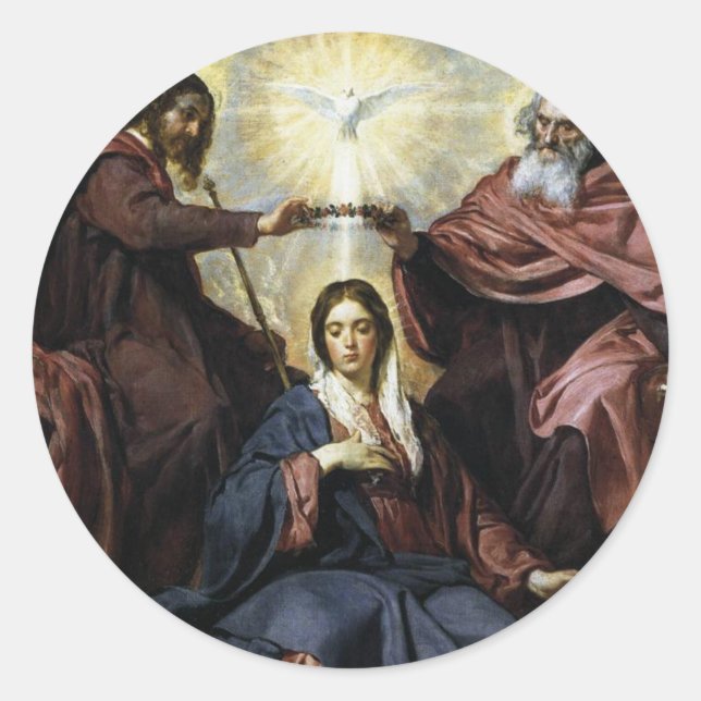 PEGATINA REDONDA HAIL HOLY QUEEN (Anverso)