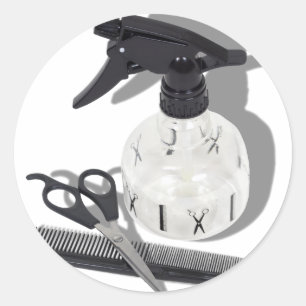 Pegatina Redonda HairdresserItems060910Shadows