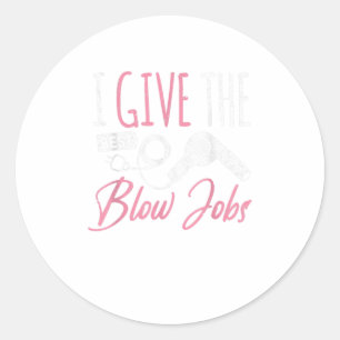 Pegatina Redonda Hairstylist Hairdresser Hair Hustler Salon Parlor