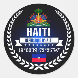 Pegatina Redonda Haití