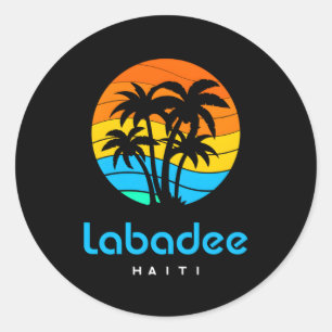 Pegatina Redonda Haiti Labadee