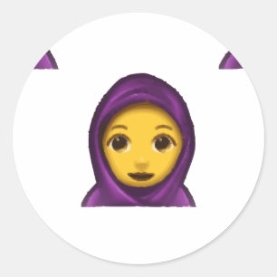 Pegatina Redonda hajib de emoji