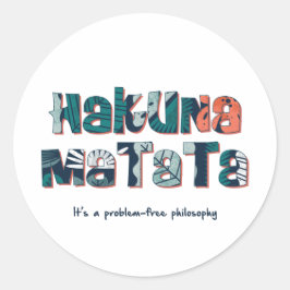Pegatina Redonda Hakuna Matata