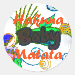 Pegatina Redonda Hakuna Matata Baby.png