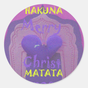 Pegatina Redonda Hakuna Matata Merry Christmas Love Design.jpg
