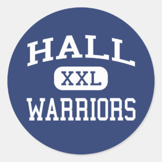 Pegatina Redonda Hall - Guerreros - High - West Hartford Connecticu