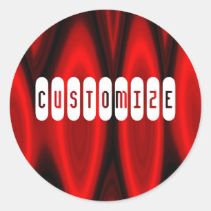 Pegatina Redonda Hall of Flame - Plantilla