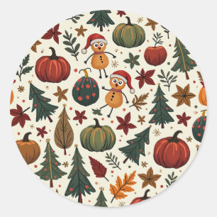 Pegatina Redonda hallothanksmas