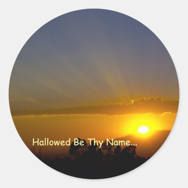 Pegatina Redonda Hallow Be Thy Name (Anverso)