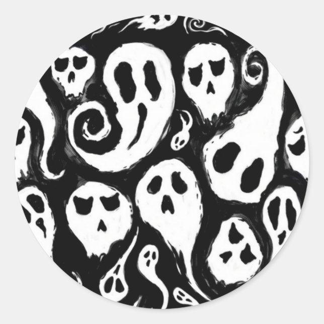 Pegatina Redonda  Halloween  (Anverso)