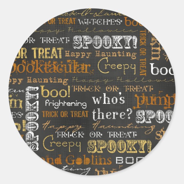 Pegatina Redonda Halloween (Anverso)