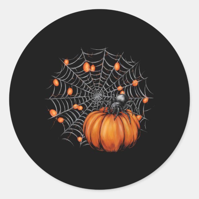 Pegatina Redonda Halloween (Anverso)
