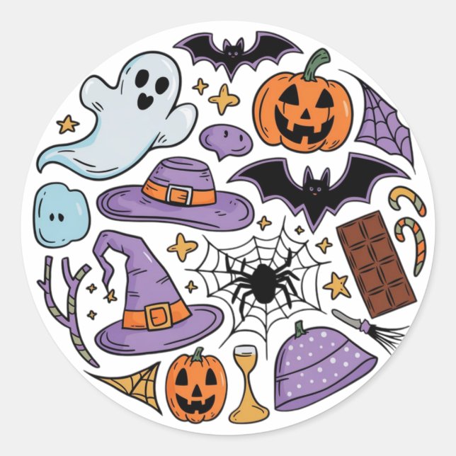 Pegatina Redonda Halloween 2024 (Anverso)