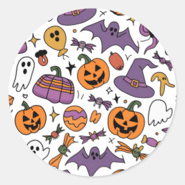 Pegatina Redonda Halloween 2024