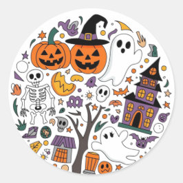 Pegatina Redonda Halloween 2024