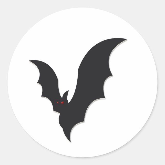 Pegatina Redonda Halloween bat (Anverso)