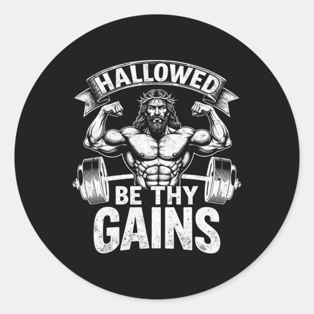 Pegatina Redonda Halloween Be Thains Gana Gimnasio Cristiano de ent (Anverso)