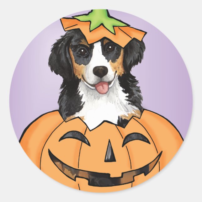 Pegatina Redonda Halloween Berner (Anverso)