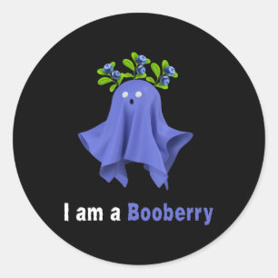 Pegatina Redonda Halloween Blueberry Costume Ghost Funny Blueberry