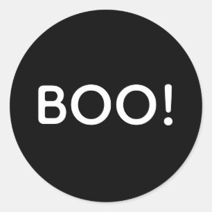 Pegatina Redonda ¡Halloween BOO! Bolsa simple de regalo para tipogr