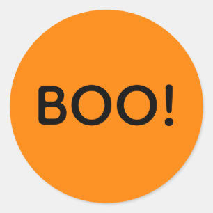 Pegatina Redonda ¡Halloween BOO! Bolsa simple de regalo para tipogr