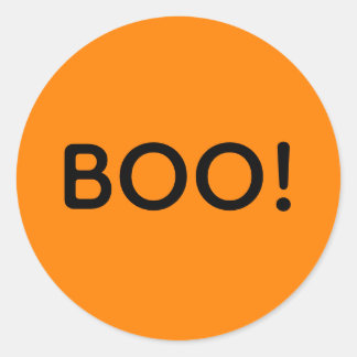Pegatina Redonda ¡Halloween BOO! Bolsa simple de regalo para tipogr