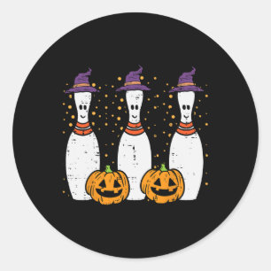 Pegatina Redonda Halloween Bowling Disstume Bowler Hombres Mujeres 
