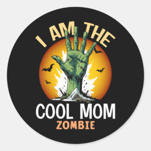 Pegatina Redonda Halloween coincidiendo con Guay Mom Zombie Costume