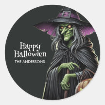 Halloween con temática de bruja asustada