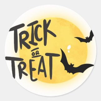 Pegatina Redonda Halloween con trucos