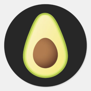 Pegatina Redonda Halloween con vestuario de aguacate