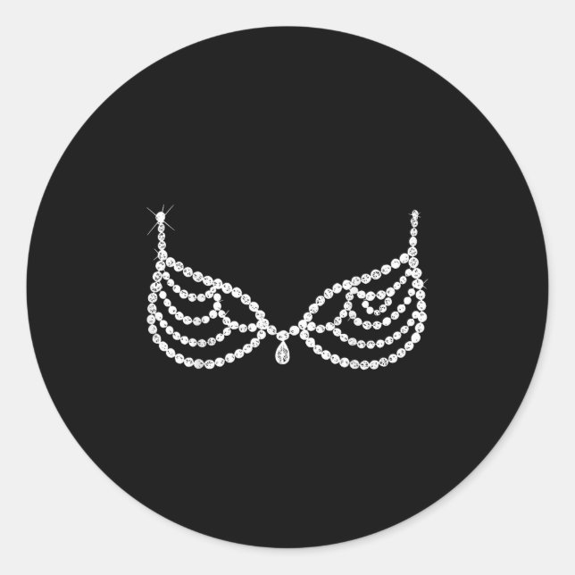 Pegatina Redonda Halloween Costume Show Girl  (Anverso)