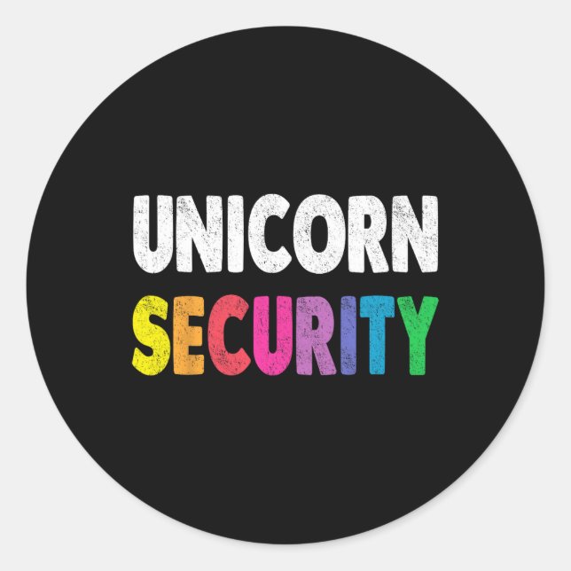 Pegatina Redonda Halloween Dad Mom Daughter Adulto Costume Unicorn  (Anverso)