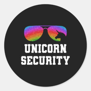 Pegatina Redonda Halloween Dad Mom Daughter Adulto Costume Unicorn