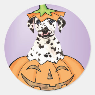 Pegatina Redonda Halloween Dalmatian