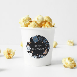 Pegatina Redonda Halloween de Crystal Boho Místico