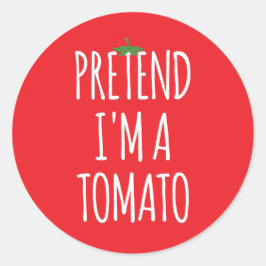 Pegatina Redonda Halloween de disfraces divertidos - Pretende que s