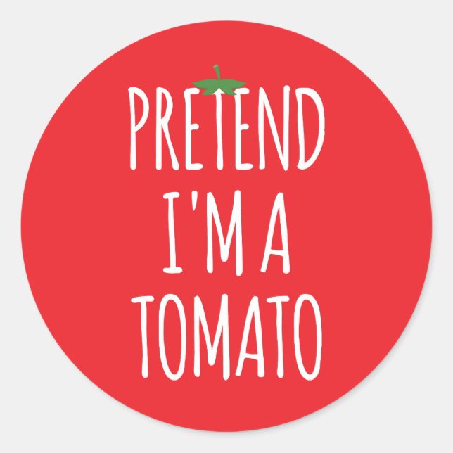 Pegatina Redonda Halloween de disfraces divertidos - Pretende que s (Anverso)