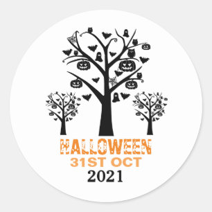 Pegatina Redonda Halloween de Haunted Forest
