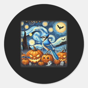 Pegatina Redonda Halloween de Jay Azul Noche
