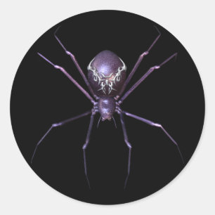 Pegatina Redonda Halloween de la araña de joyas de KRW