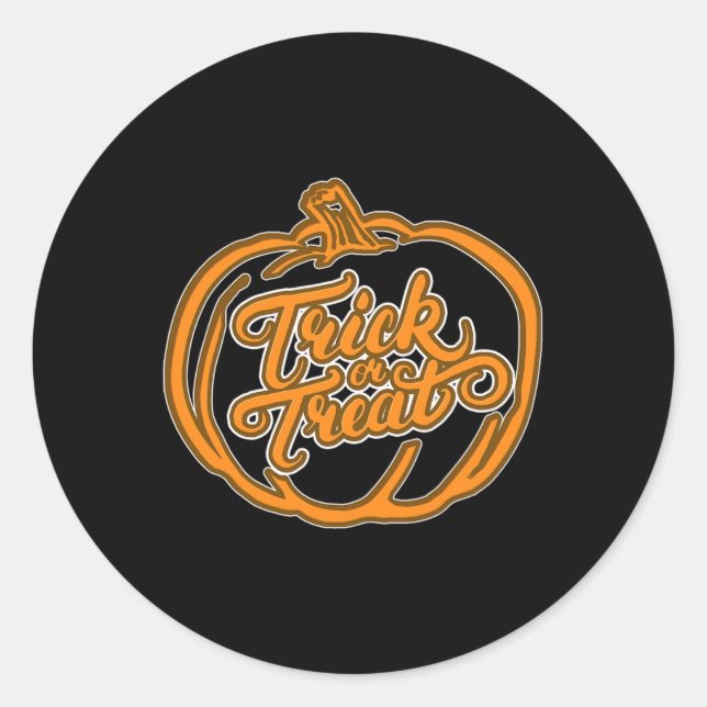 Pegatina Redonda Halloween de miedo y gracia 1 (Anverso)