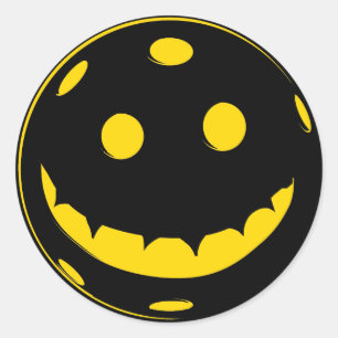 Pegatina Redonda Halloween de pelota de futbol