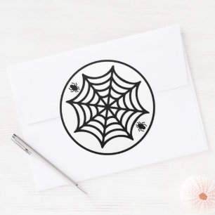 Pegatina Redonda Halloween de Spiderweb