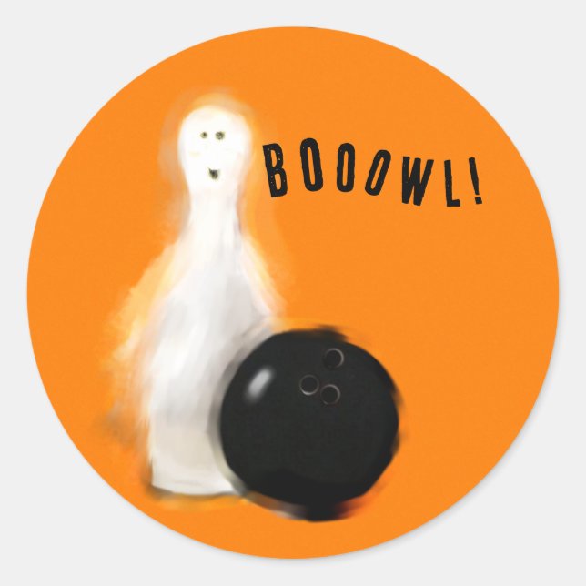 Pegatina Redonda Halloween divertida (Anverso)